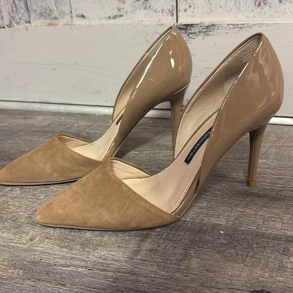French connection beige heels, size US 9.5, Elvia• D'Orsay Dress Pump - Picture 3 of 5
